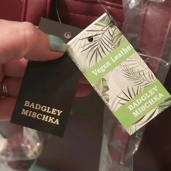 NWT BADGLEY MISCHKA PLUM POCKET STUDDED BACKPACK - Picture 5 of 13